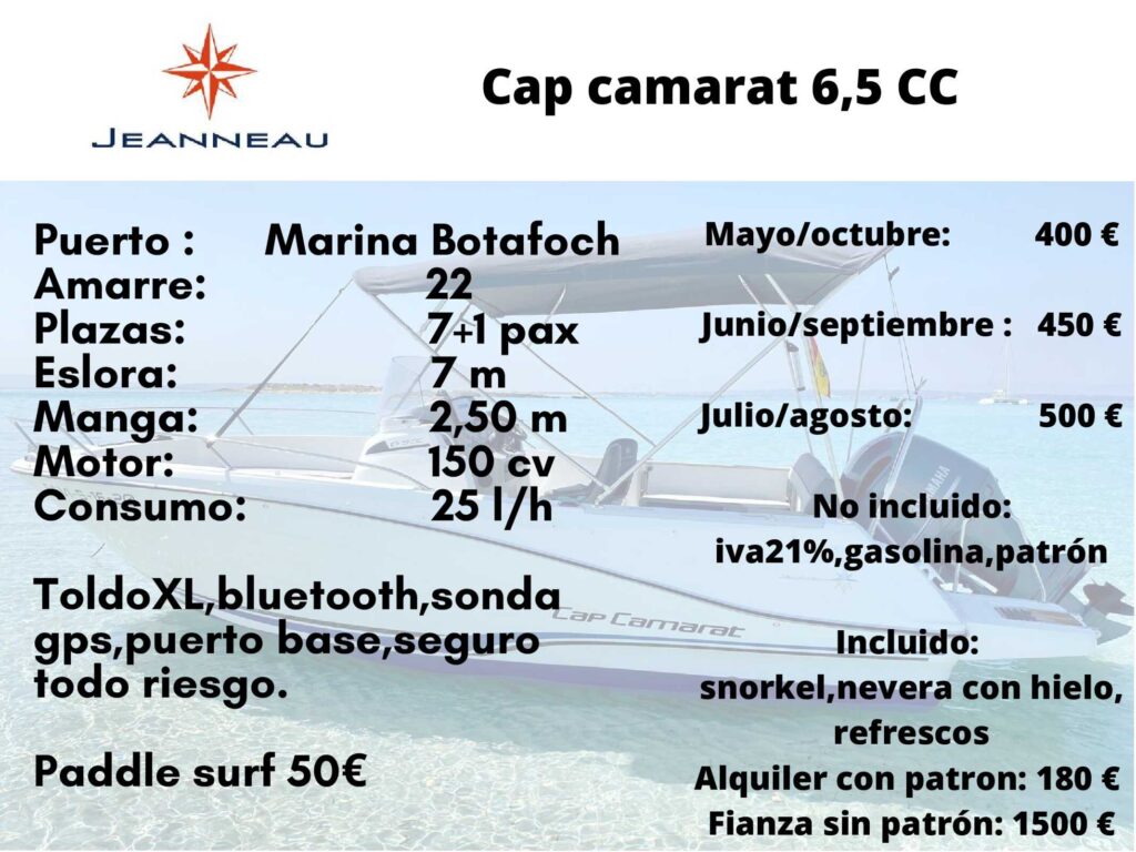 Jeanneau cap camarat 6,5 CC